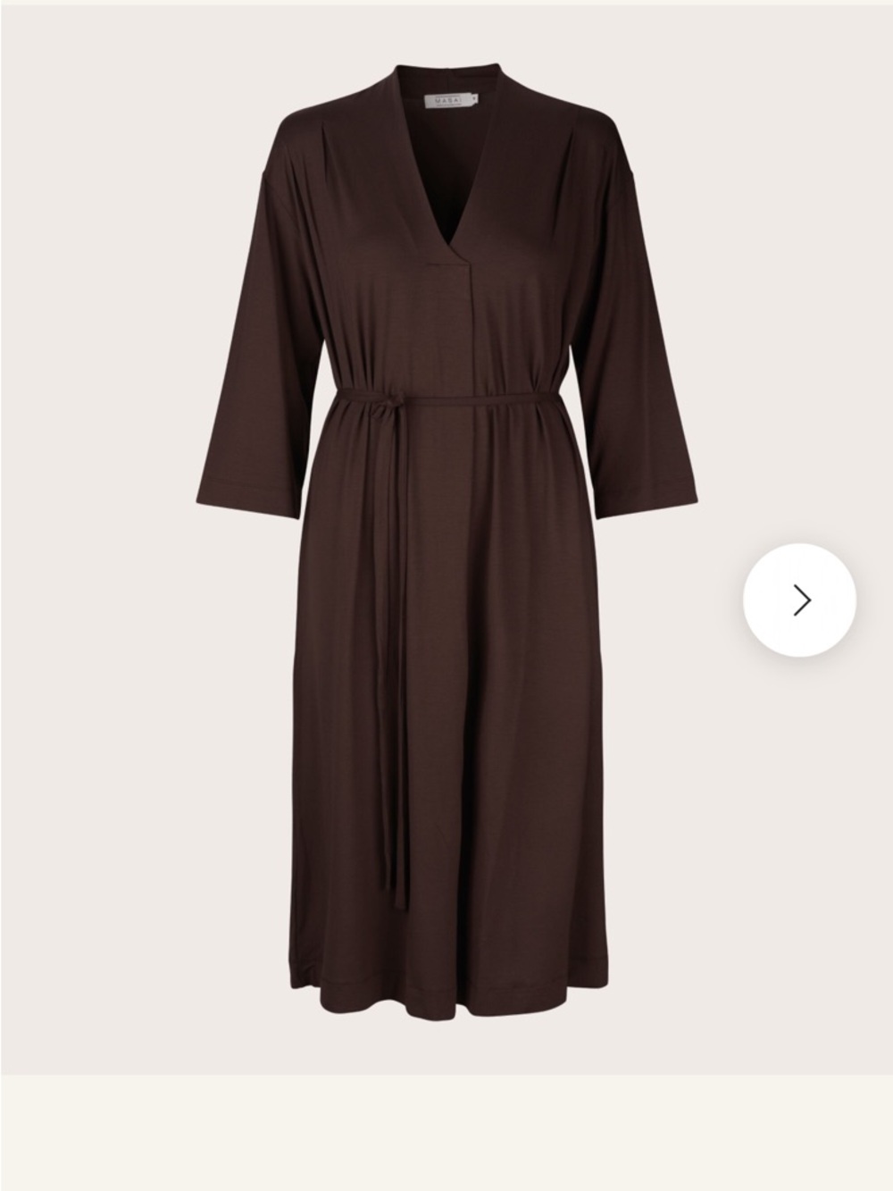 Masai Brown Midi Jersey Dress